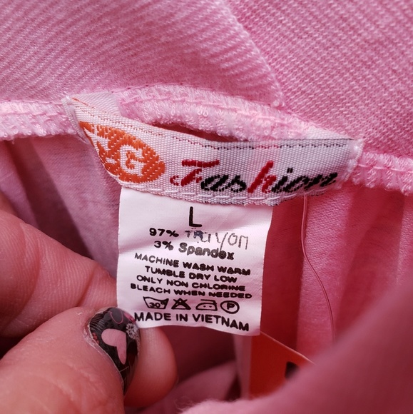 NQT Pink with multi color design Mini Dress Size L - Picture 4 of 4